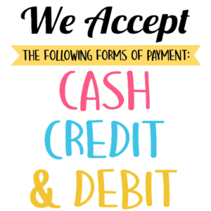 We except cash - A+ Sports Therapy